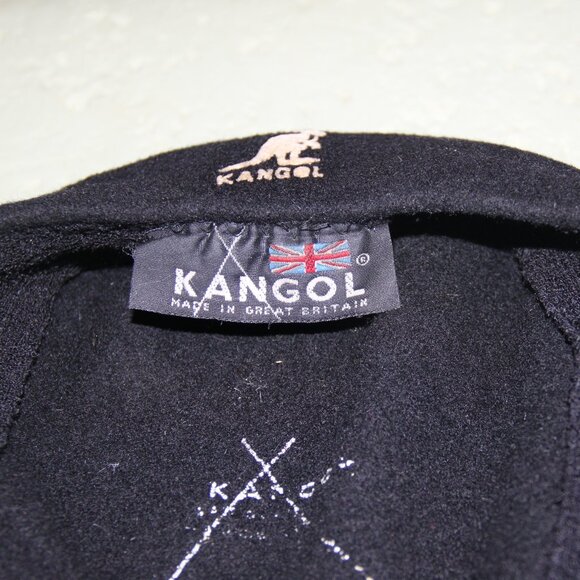 KANGOL Original Iconic Style Black Wool Hat Made in Great Britain Size L - Picture 6 of 7